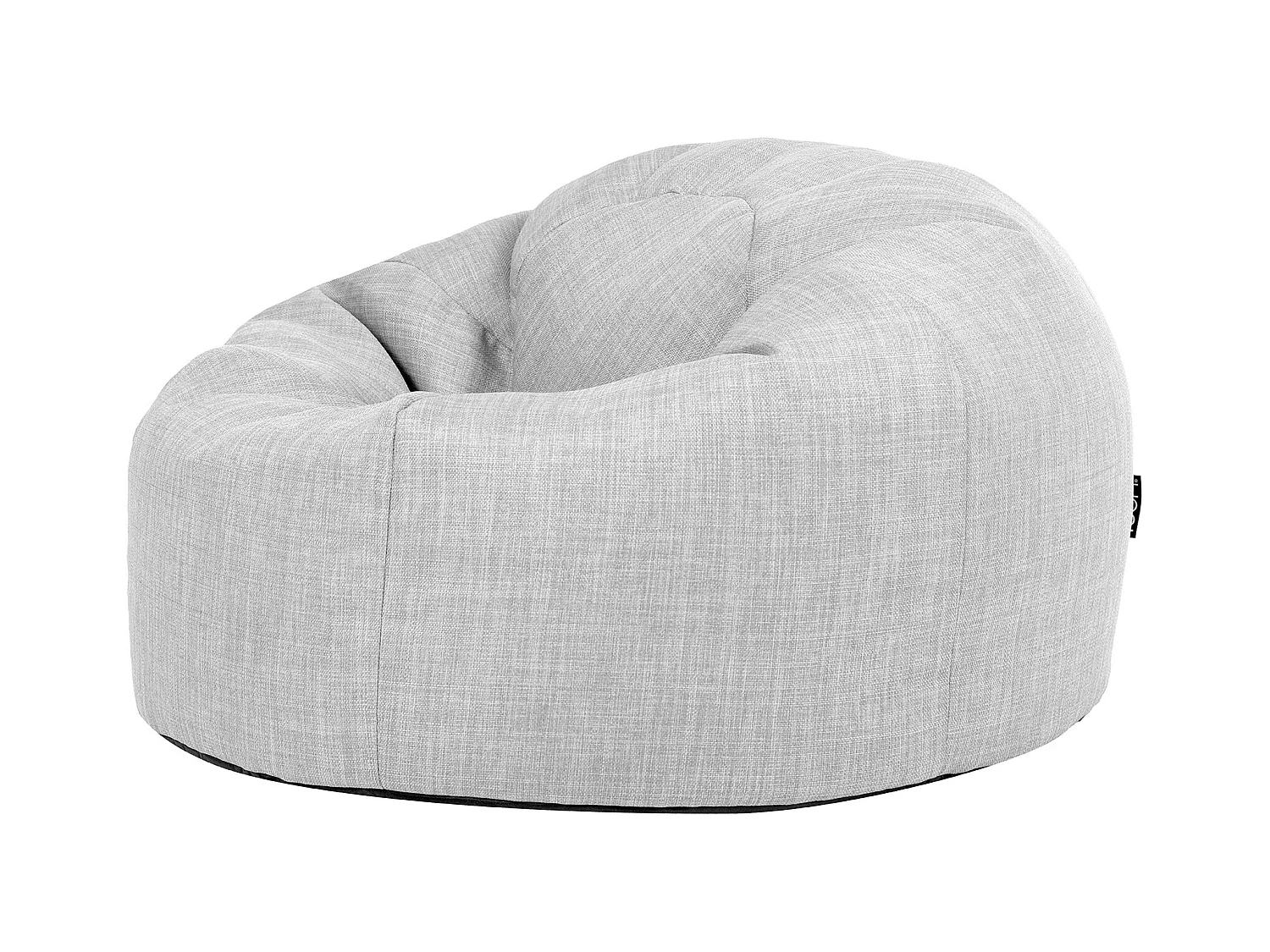 Pouf fauteuil classique extérieur en tissu tissé gris clair - KINGSTON