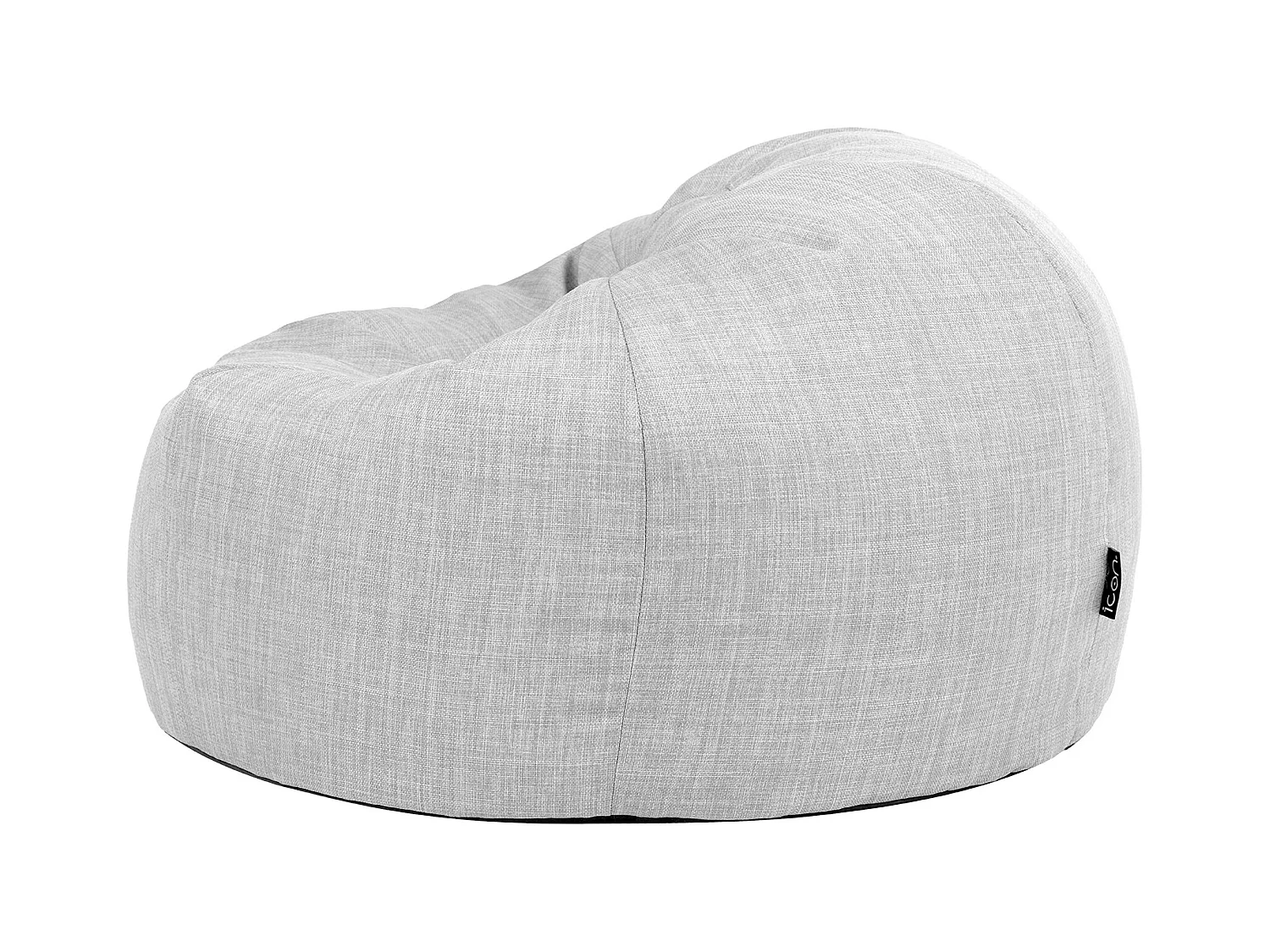 Pouf fauteuil classique extérieur en tissu tissé gris clair - KINGSTON