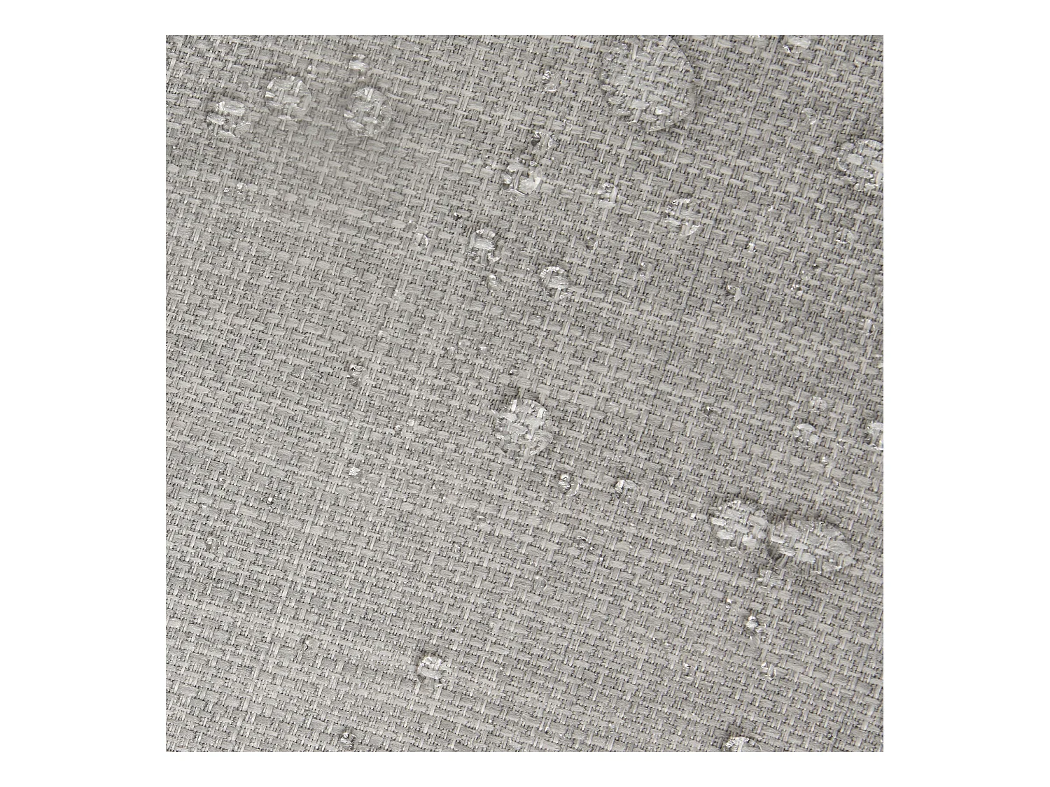 Pouf fauteuil classique extérieur en tissu tissé gris clair - KINGSTON