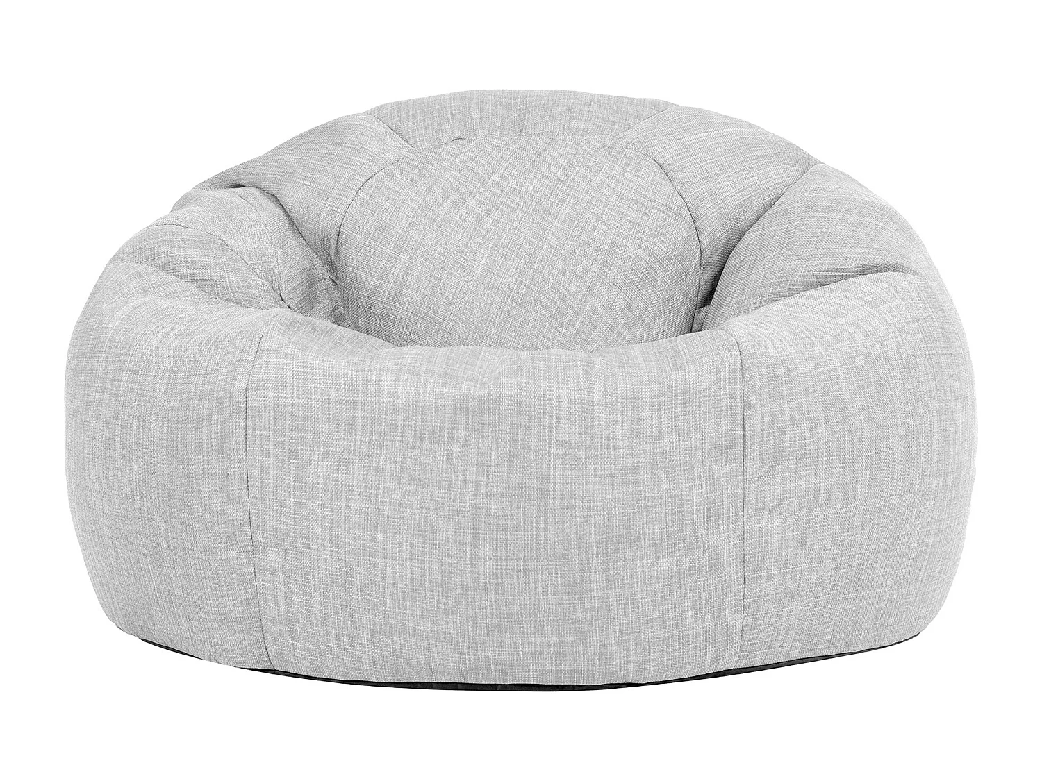 Pouf fauteuil classique extérieur en tissu tissé gris clair - KINGSTON