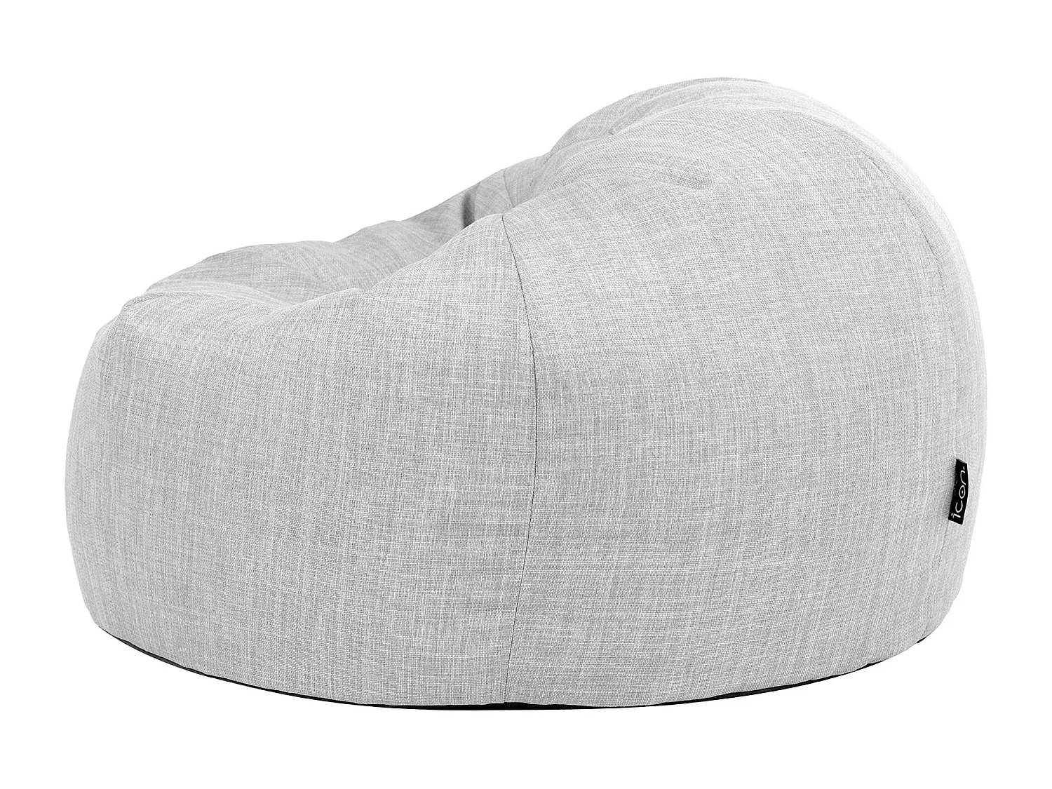 Pouf fauteuil classique extérieur en tissu tissé gris clair - KINGSTON