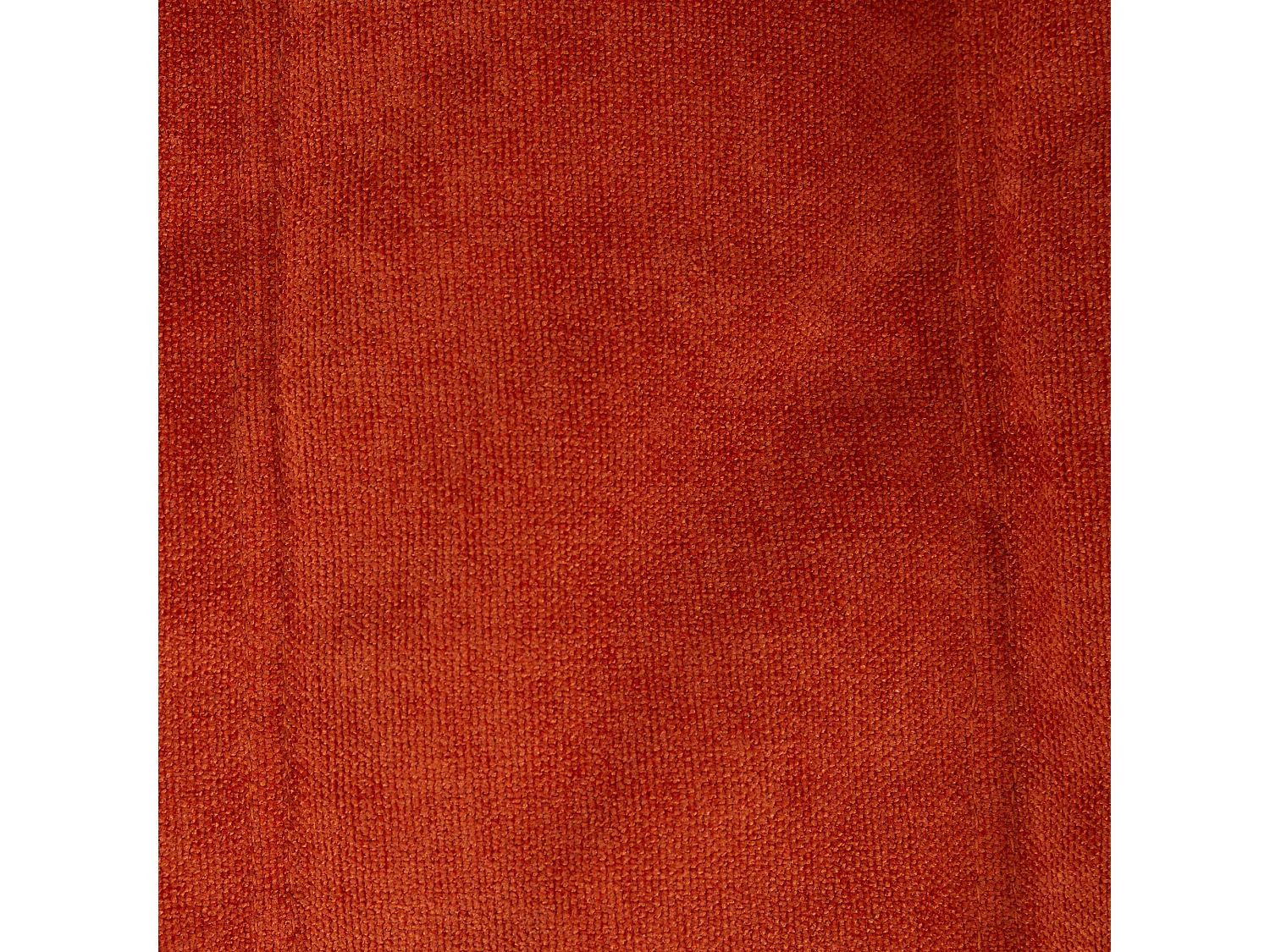 Pouf chauffeuse en tissu chenille garni de mousse extensible, orange - ENZO