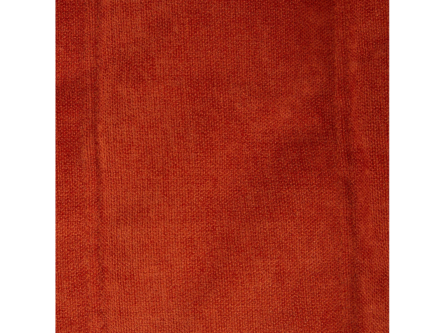 Pouf chauffeuse en tissu chenille garni de mousse extensible, orange - ENZO