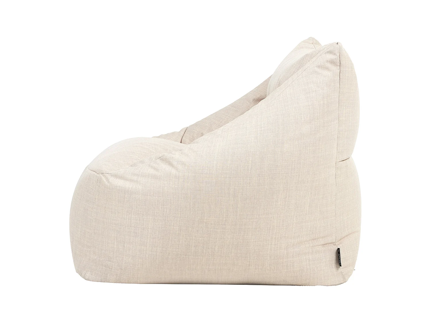 Pouf fauteuil d'intérieur et d'extérieur en tissu tissé beige - NATALIA