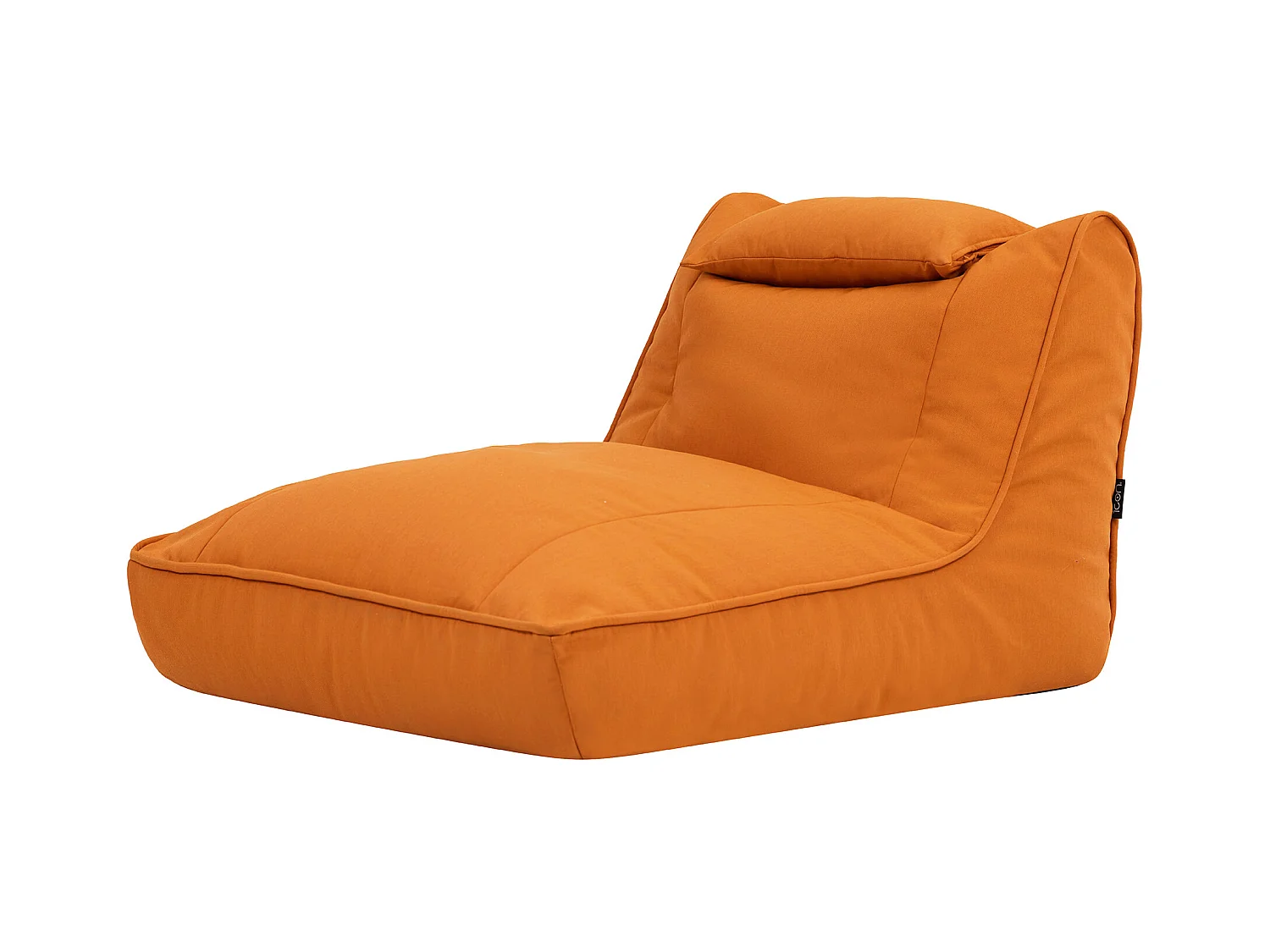 Pouf chauffeuse d'extérieur en oléfine toutes saisons orange - NOVA