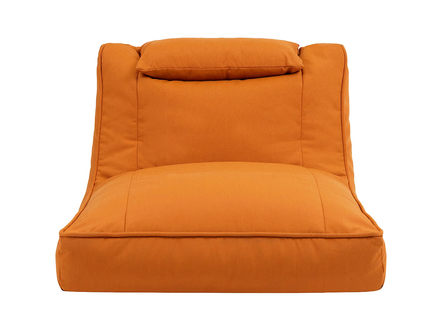 Pouf chauffeuse d'extérieur en oléfine toutes saisons orange - NOVA