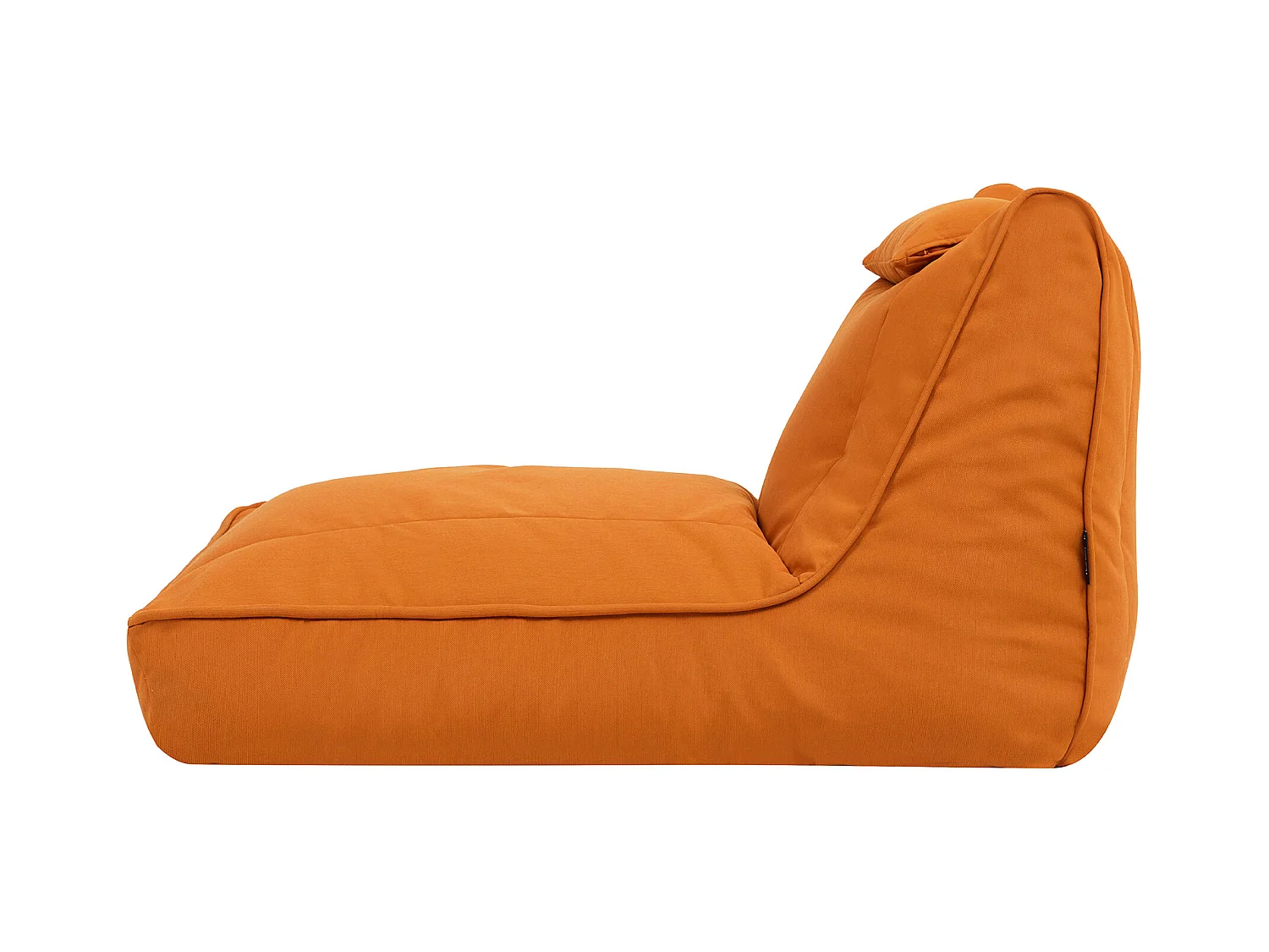 Pouf chauffeuse d'extérieur en oléfine toutes saisons orange - NOVA