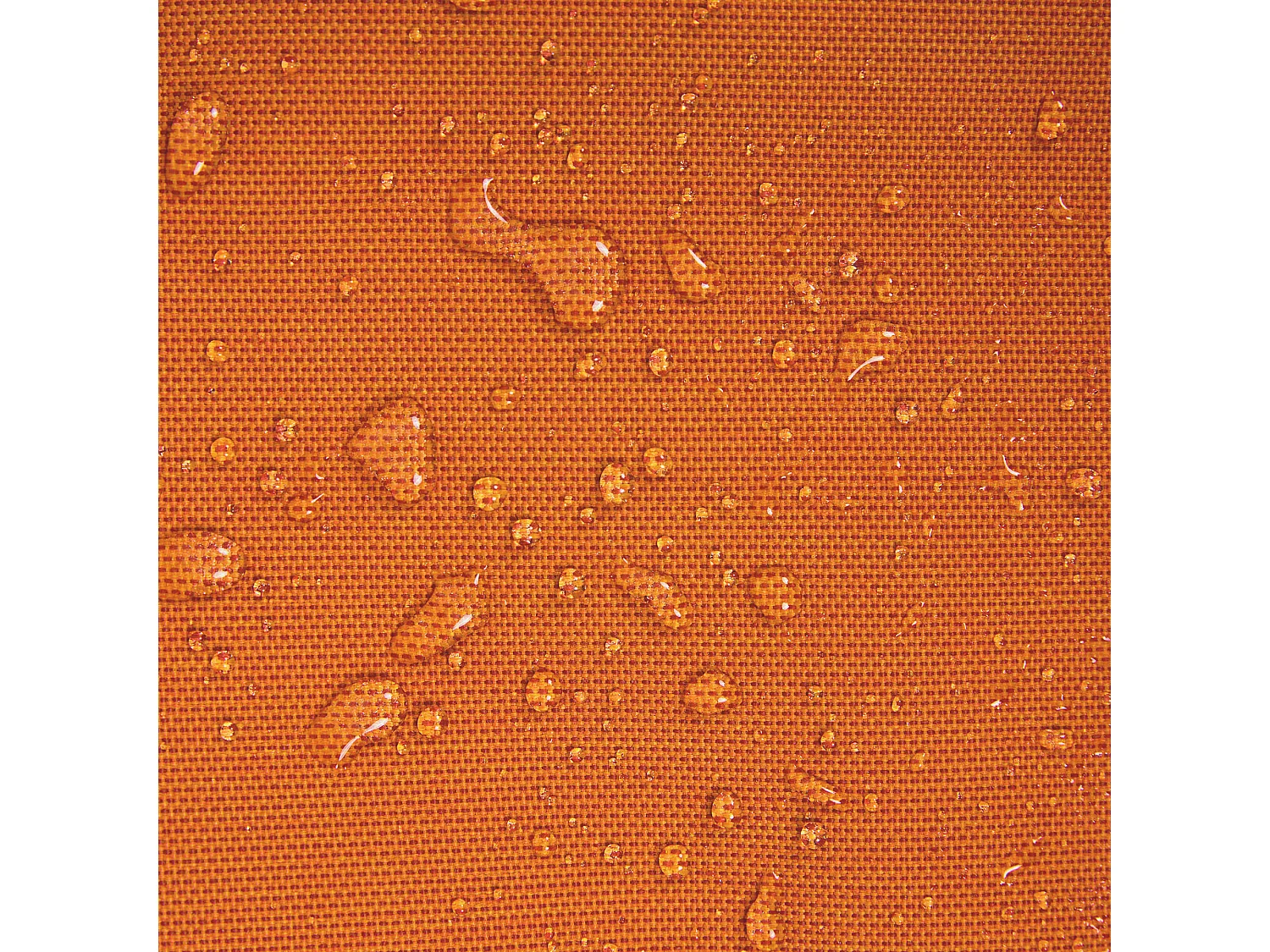 Pouf chauffeuse d'extérieur en oléfine toutes saisons orange - NOVA