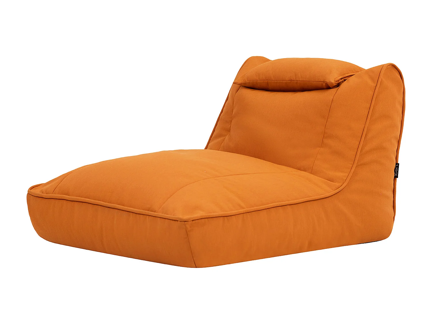 Pouf chauffeuse d'extérieur en oléfine toutes saisons orange - NOVA