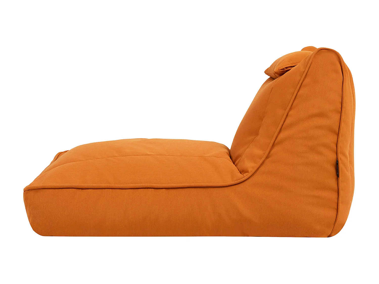 Pouf chauffeuse d'extérieur en oléfine toutes saisons orange - NOVA