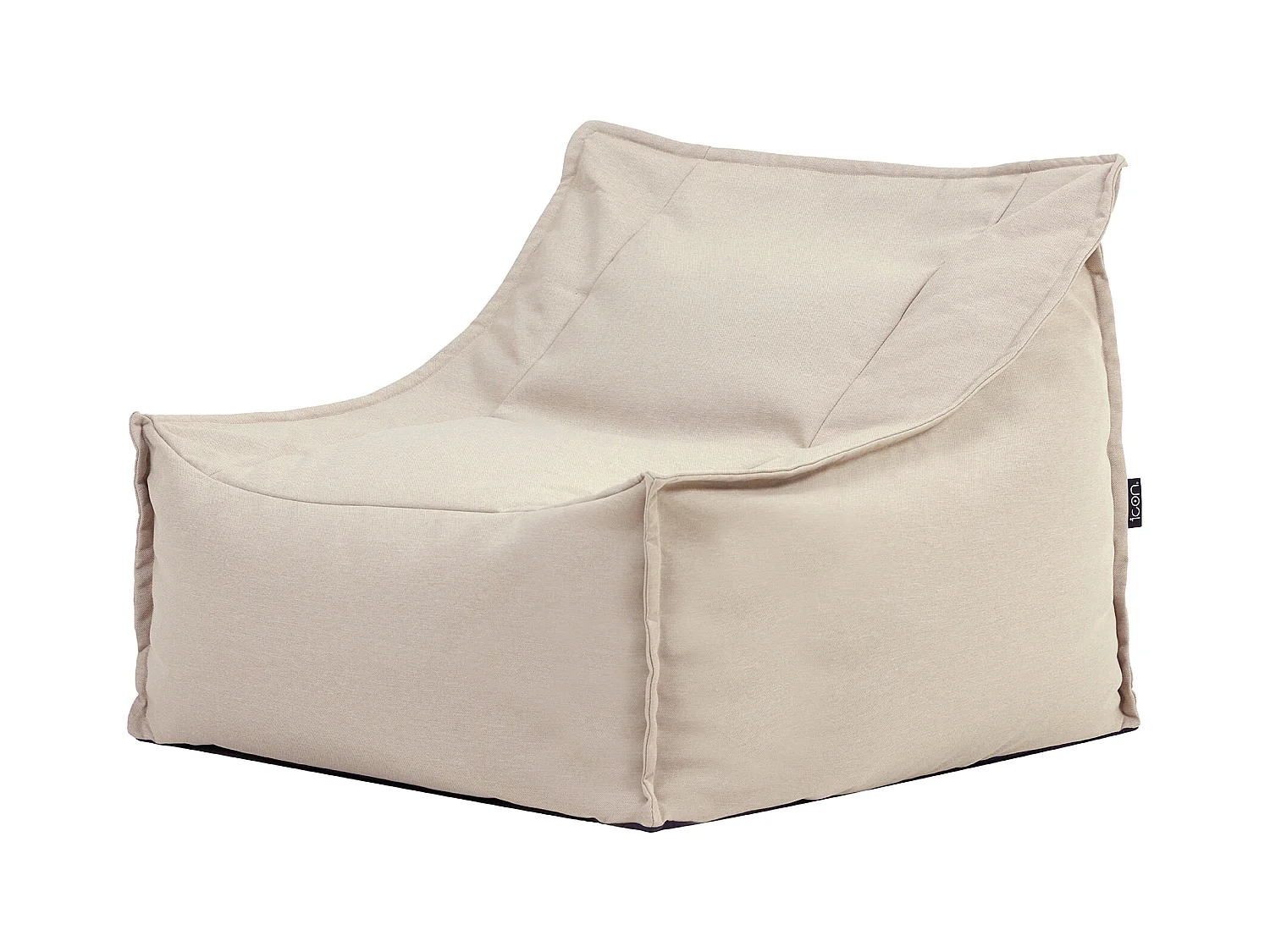 Pouf fauteuil d'extérieur en oléfine toutes saisons beige - ALTO