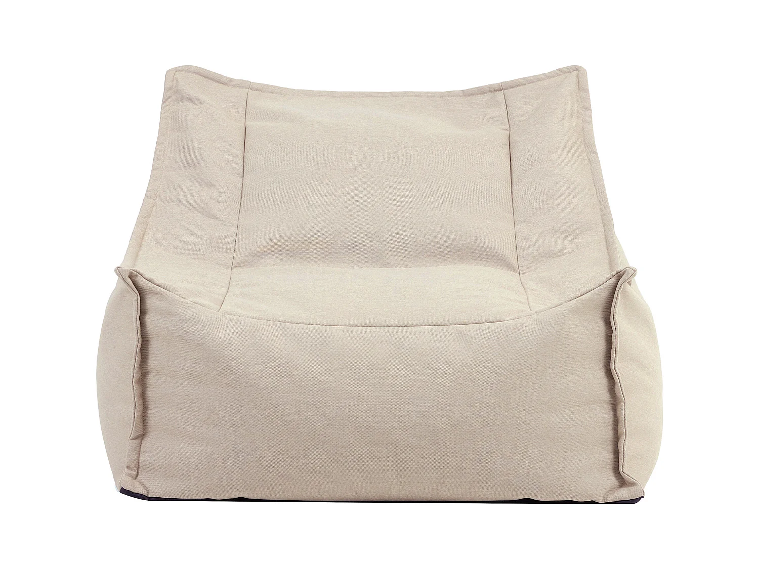 Pouf fauteuil d'extérieur en oléfine toutes saisons beige - ALTO