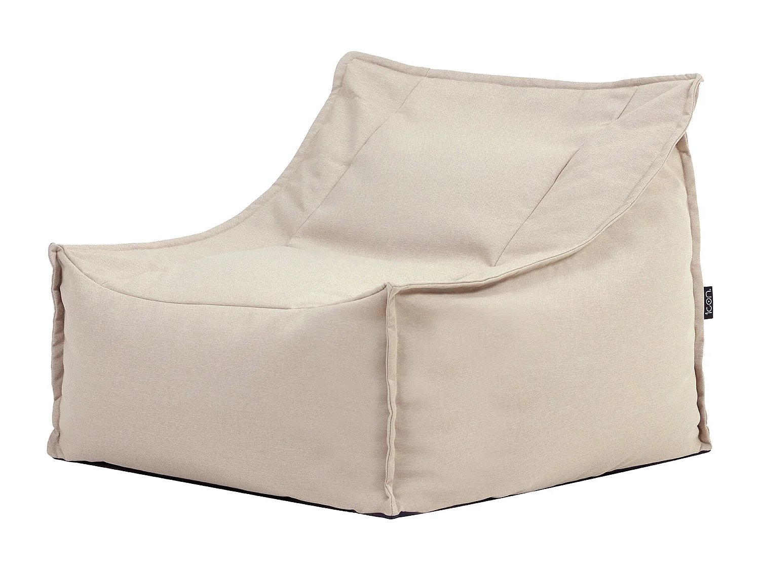 Pouf fauteuil d'extérieur en oléfine toutes saisons beige - ALTO