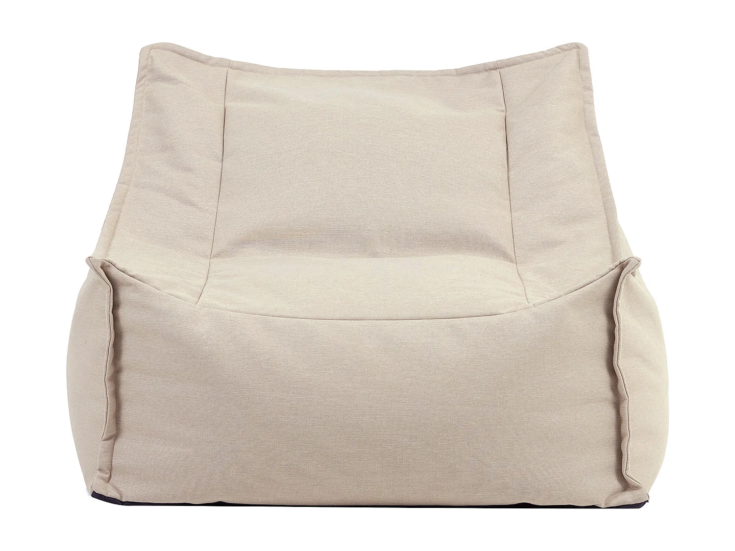 Pouf fauteuil d'extérieur en oléfine toutes saisons beige - ALTO