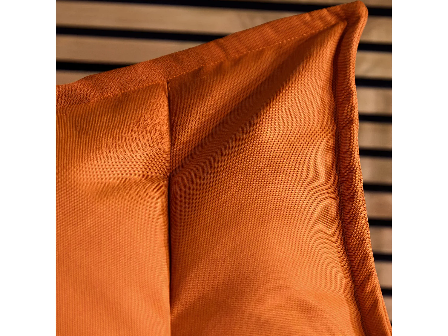 Pouf fauteuil d'extérieur en oléfine toutes saisons orange - ALTO