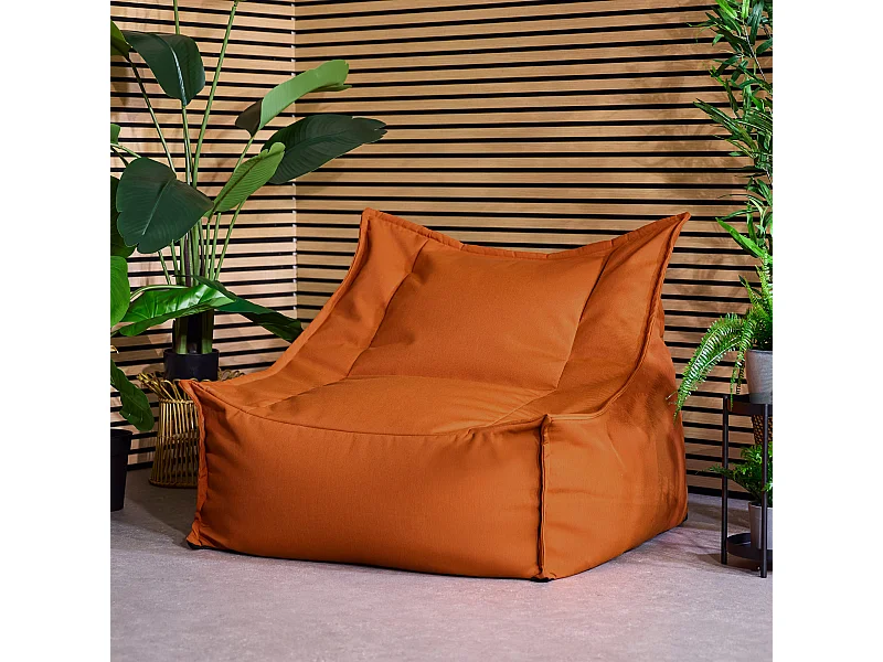 Pouf fauteuil d'extérieur en oléfine toutes saisons orange - ALTO