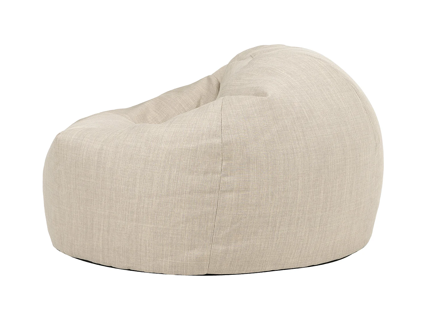 Pouf fauteuil classique extérieur en tissu tissé beige - KINGSTON