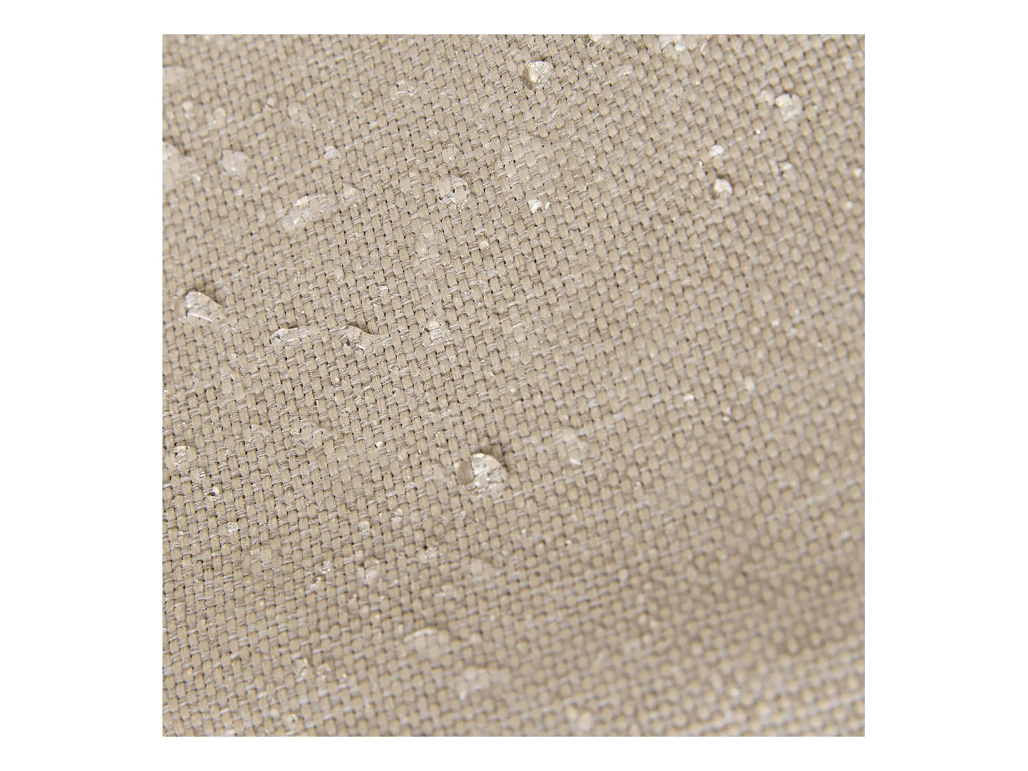 Pouf fauteuil classique extérieur en tissu tissé beige - KINGSTON