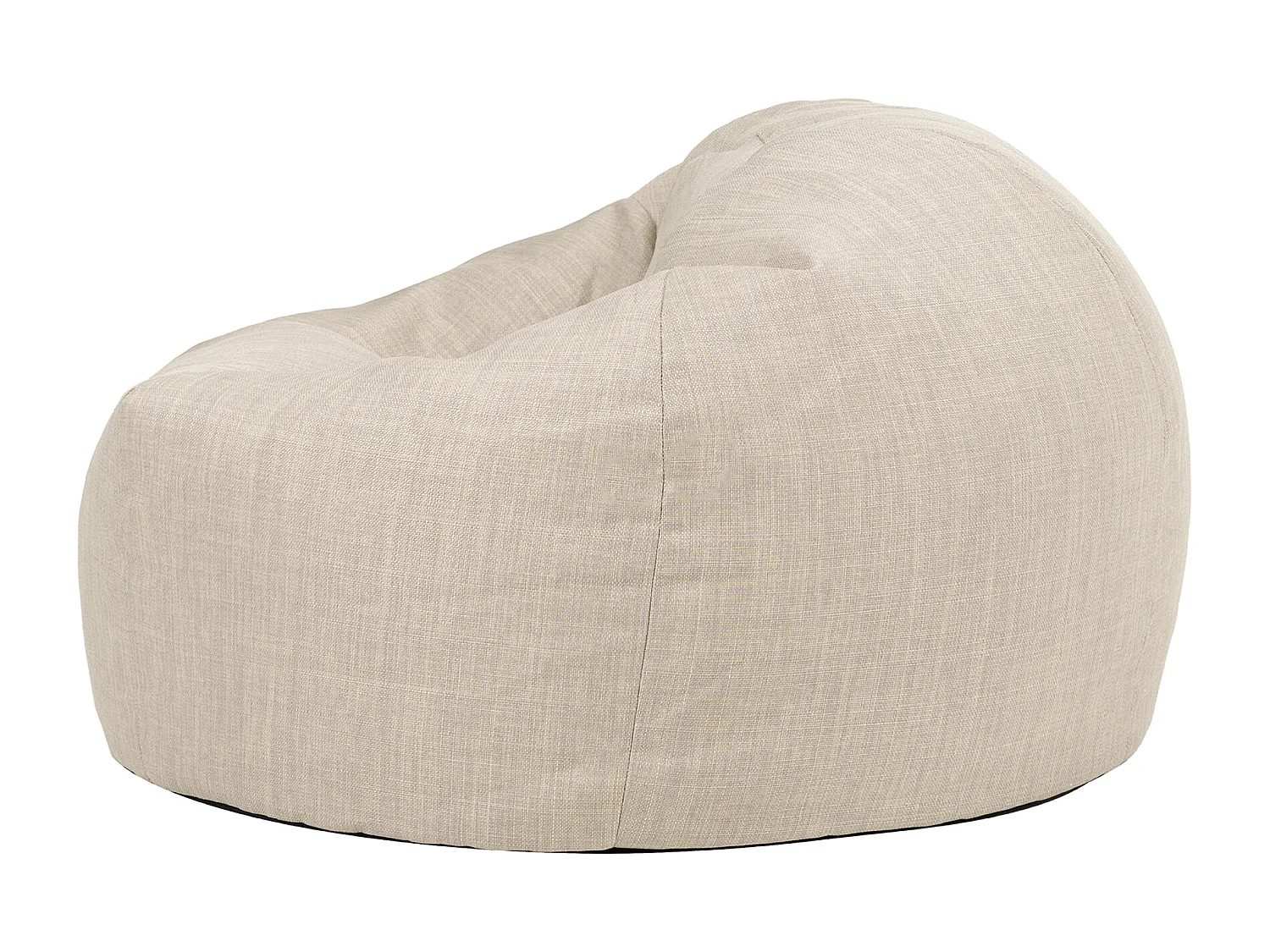 Pouf fauteuil classique extérieur en tissu tissé beige - KINGSTON