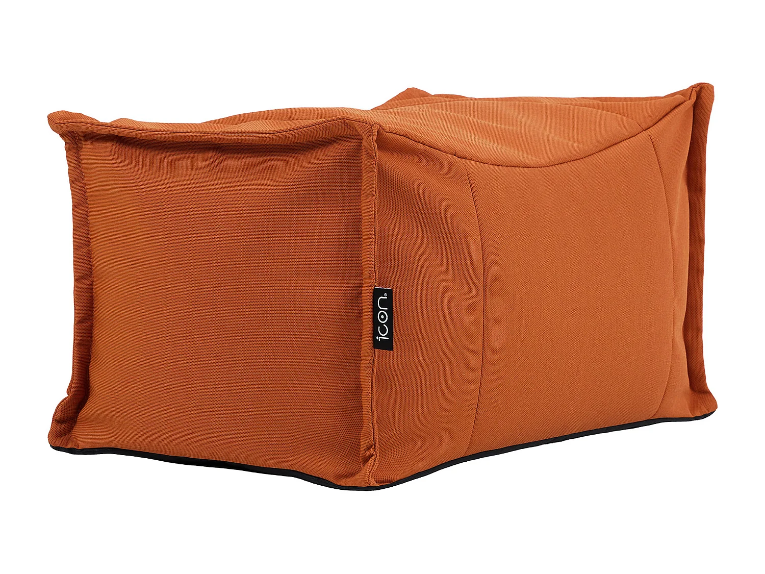 Pouf repose-pieds d'extérieur en oléfine toutes saisons orange - NOVA