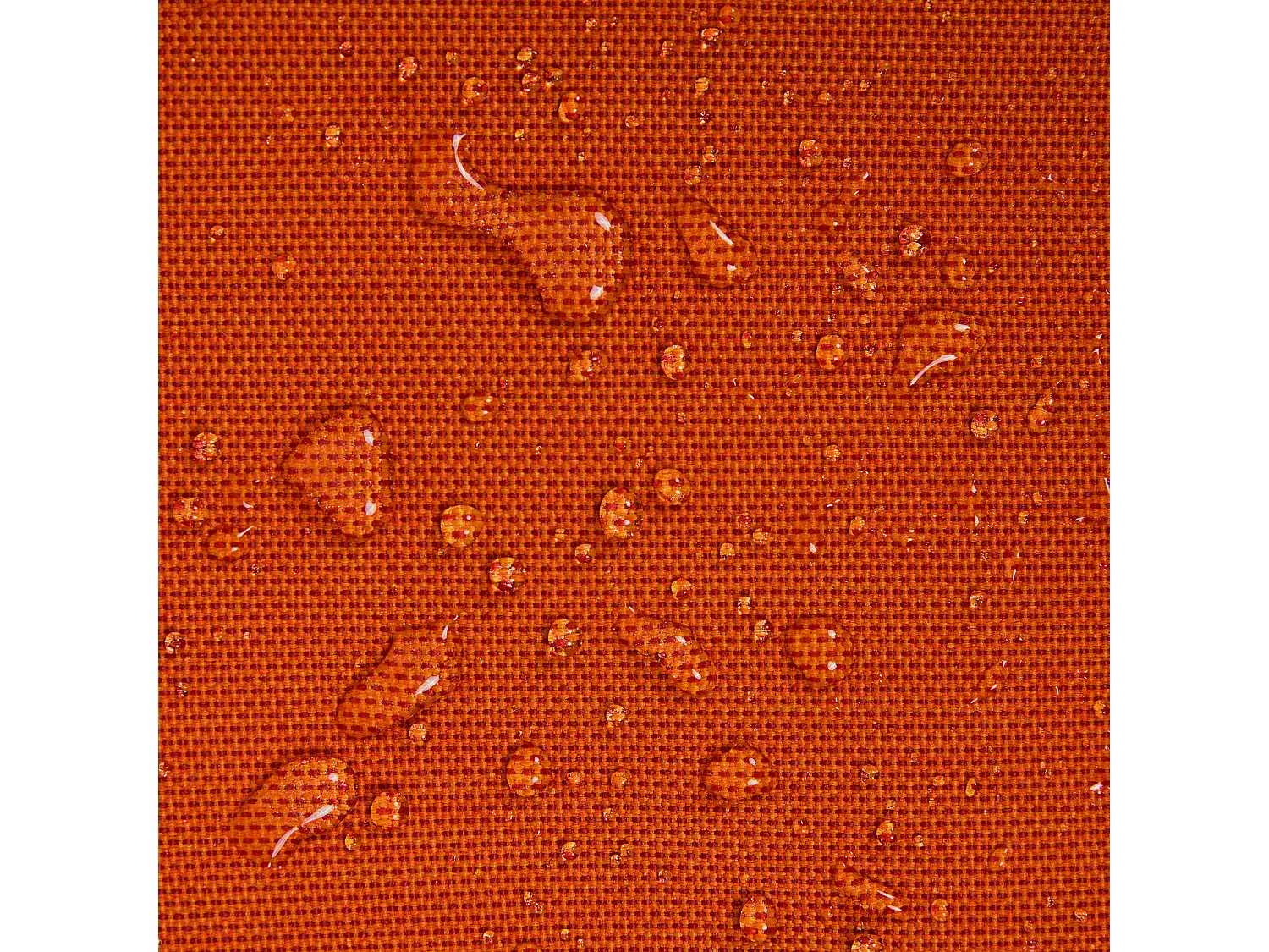 Pouf repose-pieds d'extérieur en oléfine toutes saisons orange - NOVA