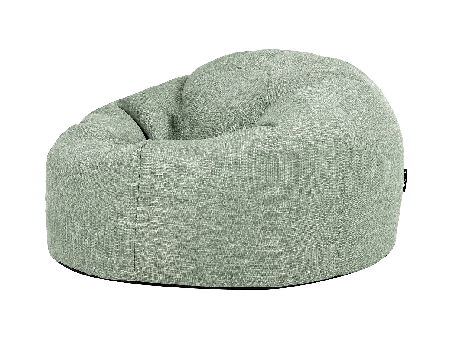 Pouf fauteuil classique extérieur en tissu tissé vert sauge - KINGSTON