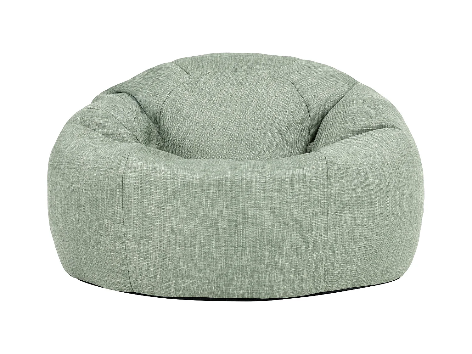 Pouf fauteuil classique extérieur en tissu tissé vert sauge - KINGSTON