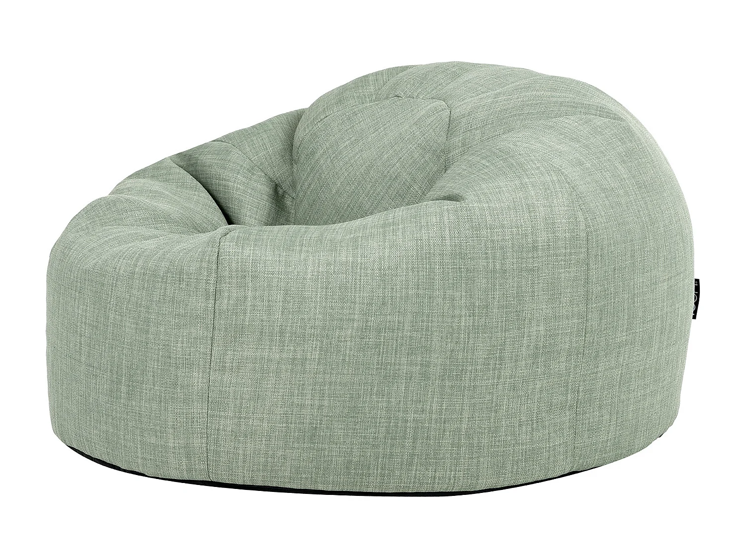 Pouf fauteuil classique extérieur en tissu tissé vert sauge - KINGSTON