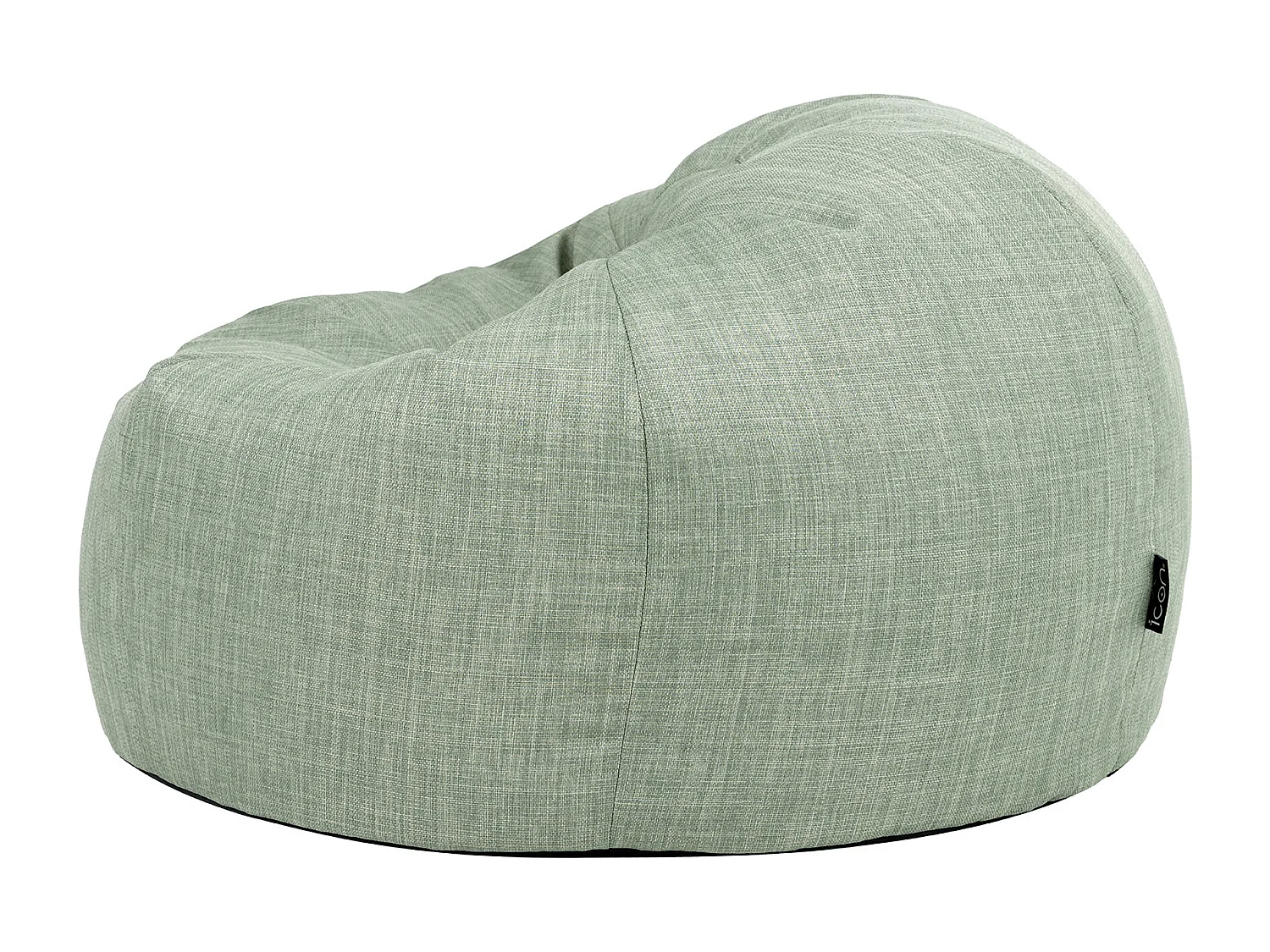 Pouf fauteuil classique extérieur en tissu tissé vert sauge - KINGSTON