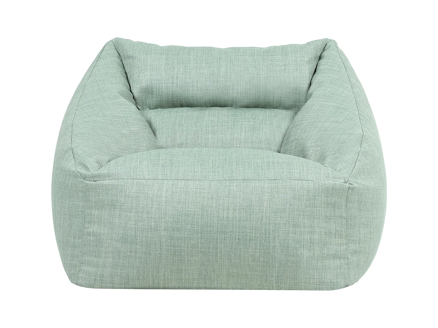 Pouf fauteuil d'intérieur et d'extérieur en tissu tissé vert sauge - NATALIA