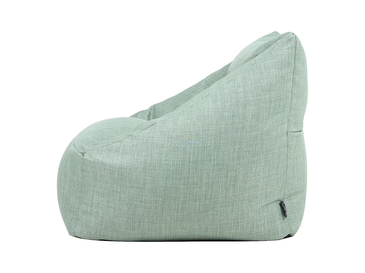 Pouf fauteuil d'intérieur et d'extérieur en tissu tissé vert sauge - NATALIA