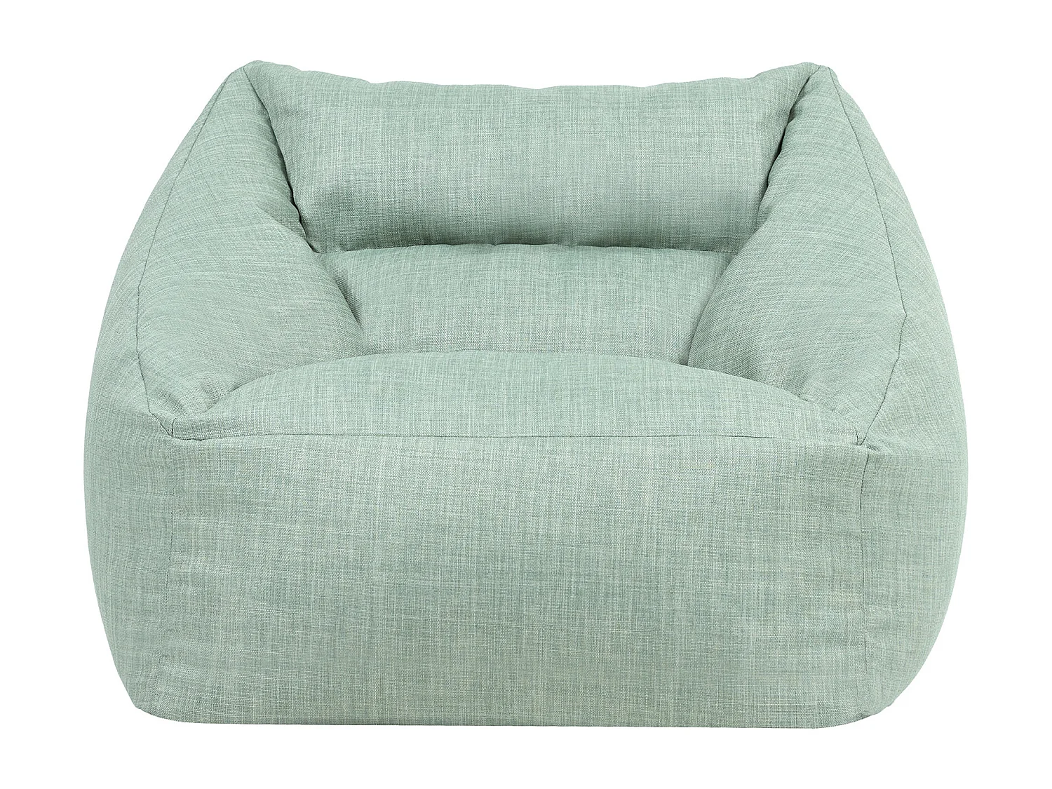 Pouf fauteuil d'intérieur et d'extérieur en tissu tissé vert sauge - NATALIA