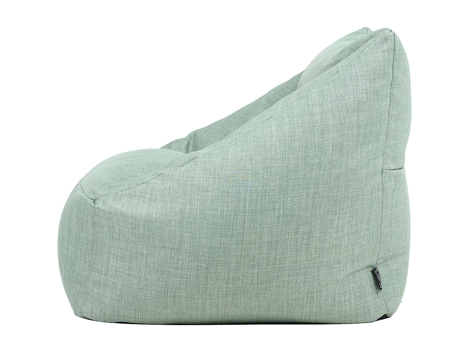 Pouf fauteuil d'intérieur et d'extérieur en tissu tissé vert sauge - NATALIA