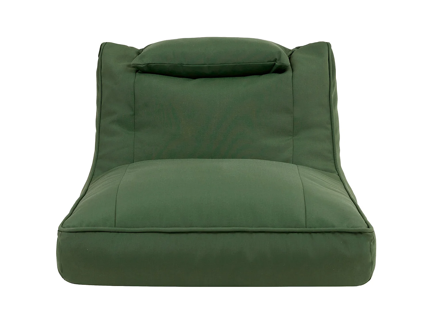 Pouf chauffeuse d'extérieur en oléfine toutes saisons vert kaki - NOVA