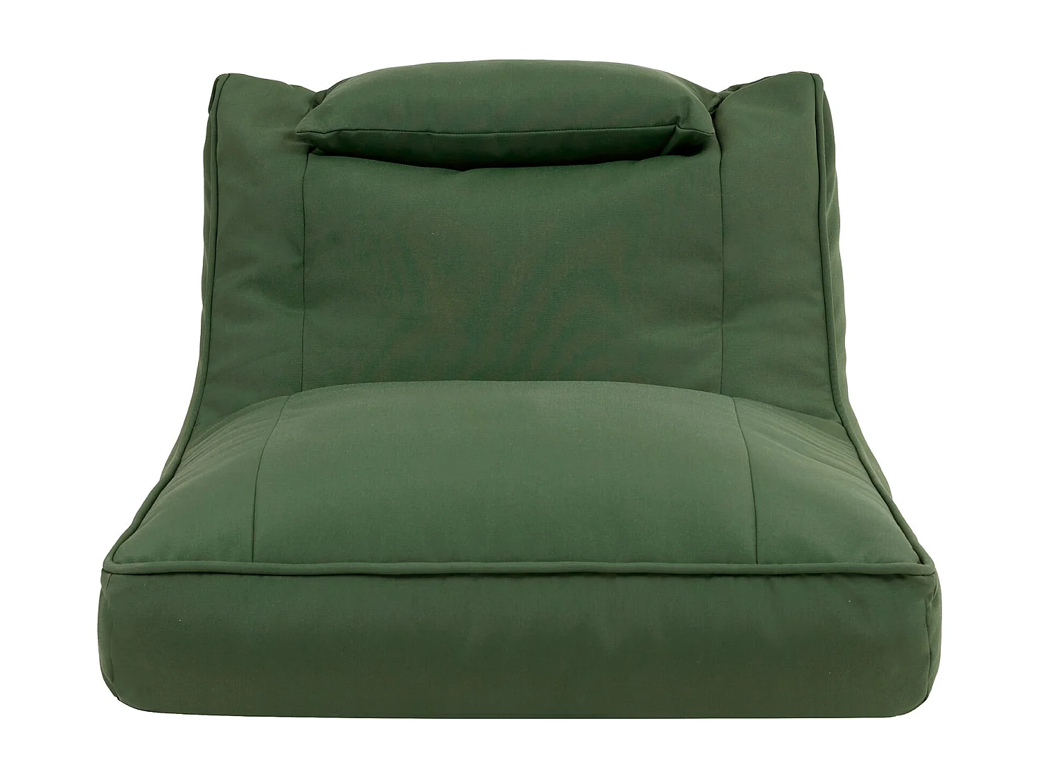 Pouf chauffeuse d'extérieur en oléfine toutes saisons vert kaki - NOVA