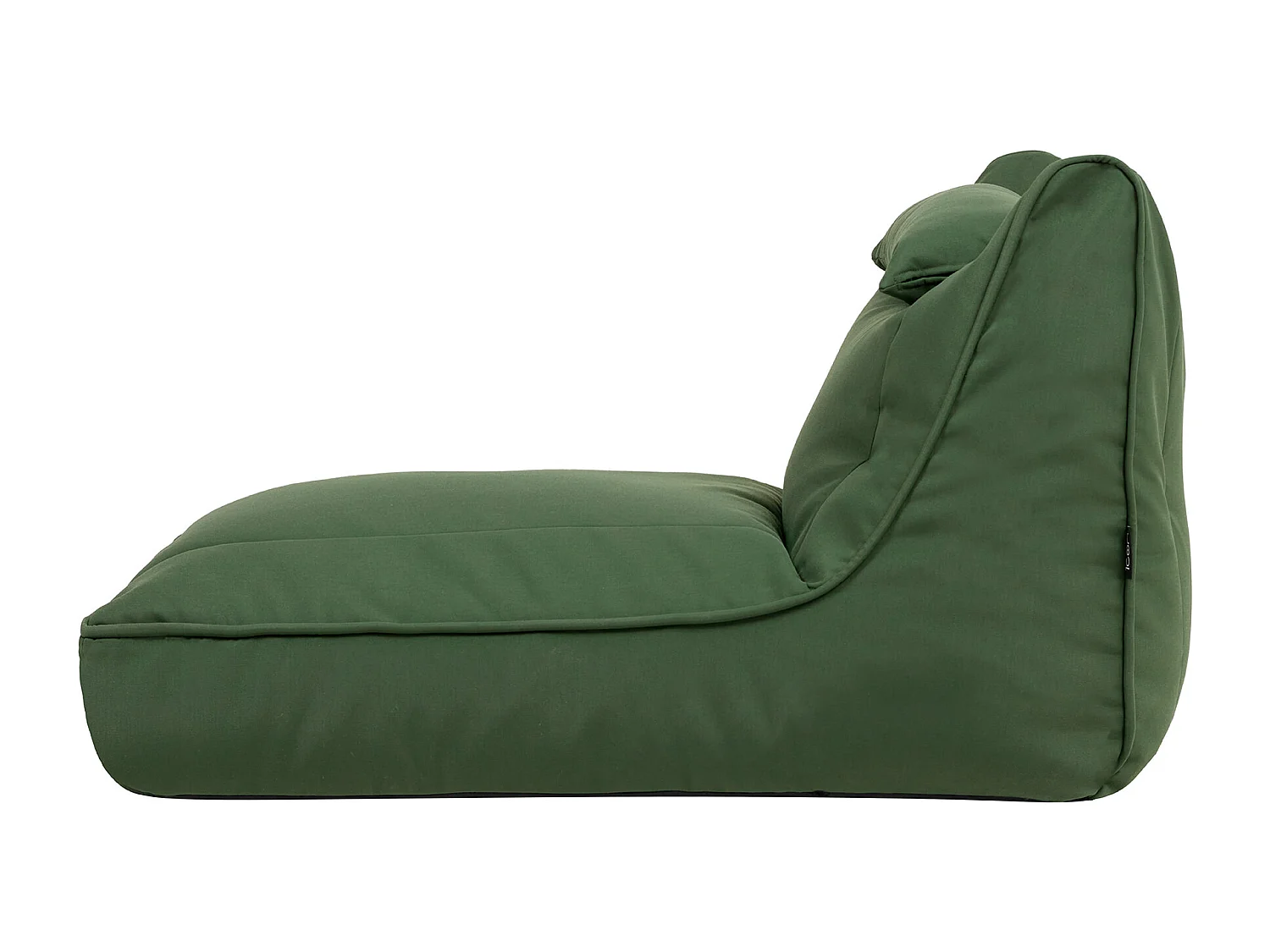 Pouf chauffeuse d'extérieur en oléfine toutes saisons vert kaki - NOVA