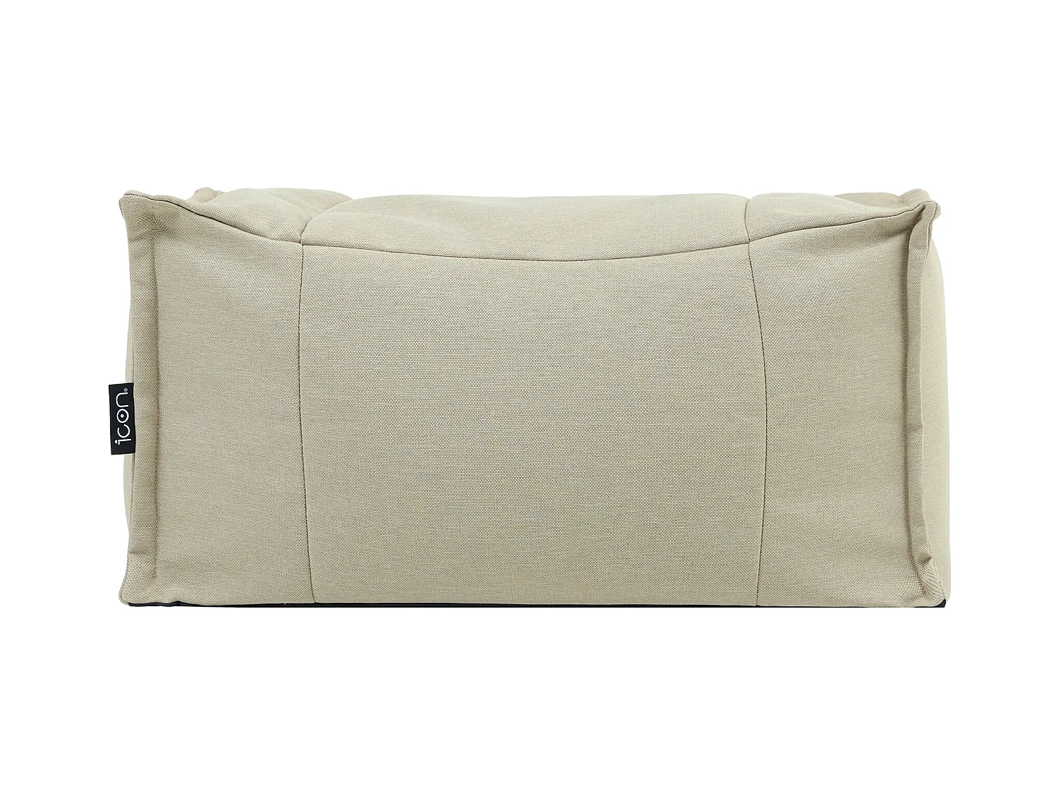 Pouf repose-pieds d'extérieur en oléfine toutes saisons beige - NOVA