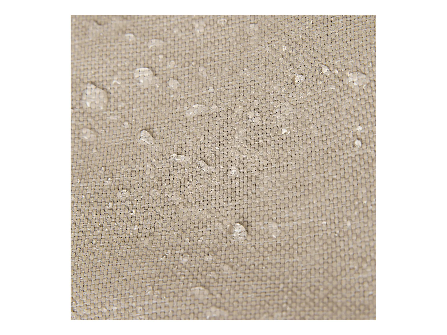 Pouf repose-pieds d'extérieur en oléfine toutes saisons beige - NOVA