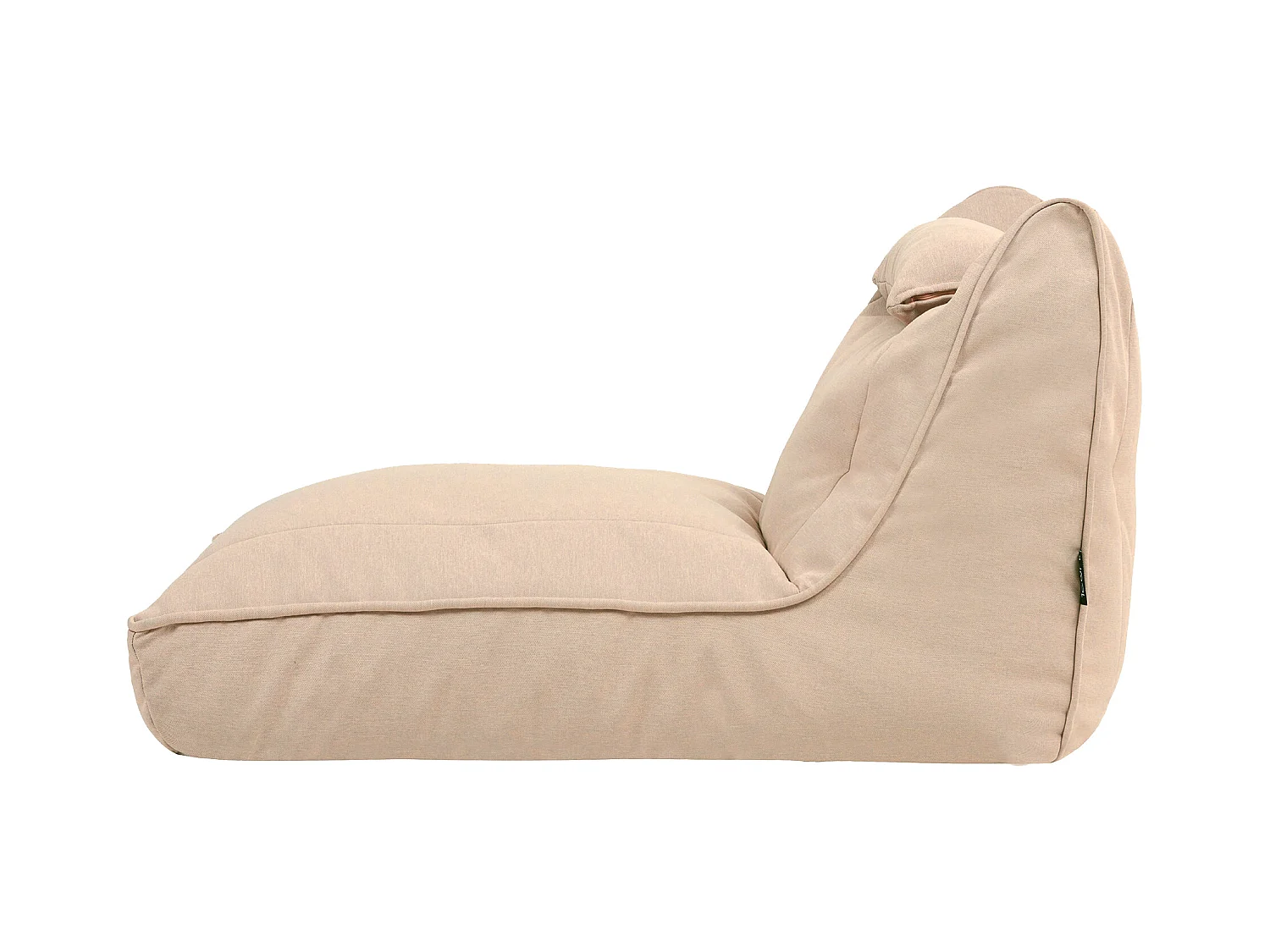Pouf chauffeuse d'extérieur en oléfine toutes saisons beige - NOVA