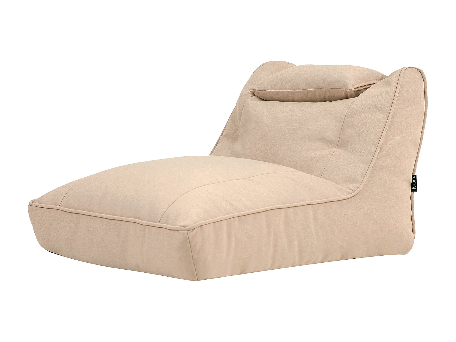 Pouf chauffeuse d'extérieur en oléfine toutes saisons beige - NOVA
