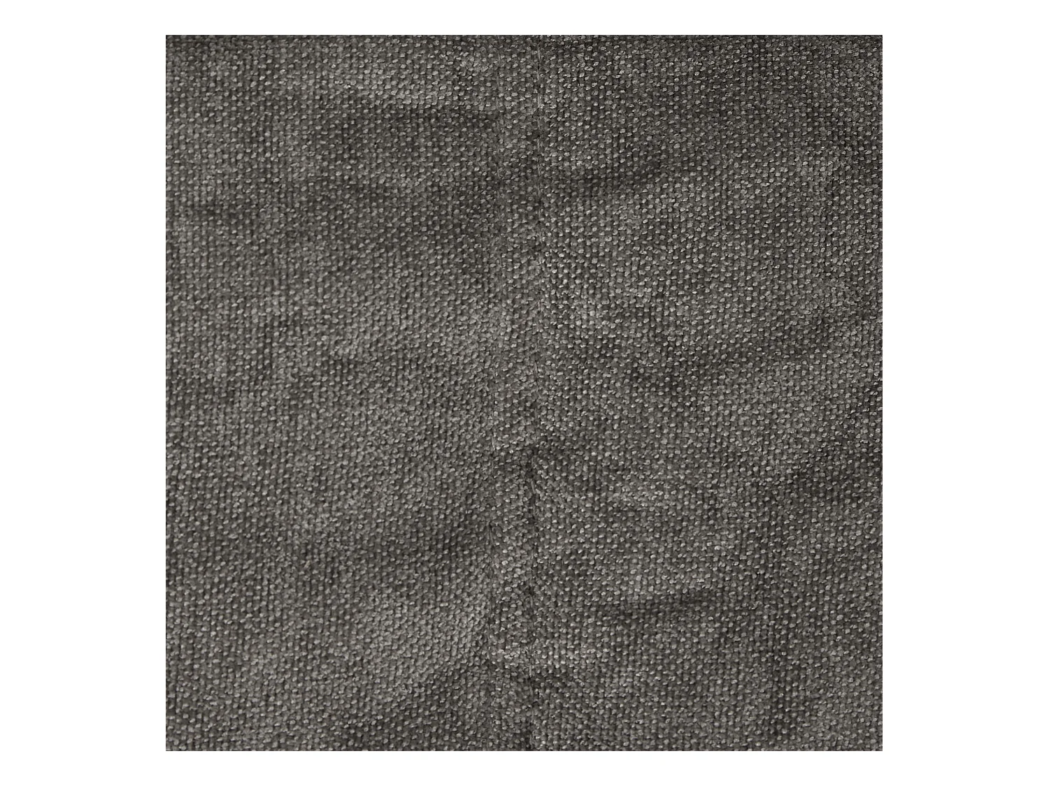 Pouf chauffeuse en tissu chenille garni de mousse extensible, gris - ENZO