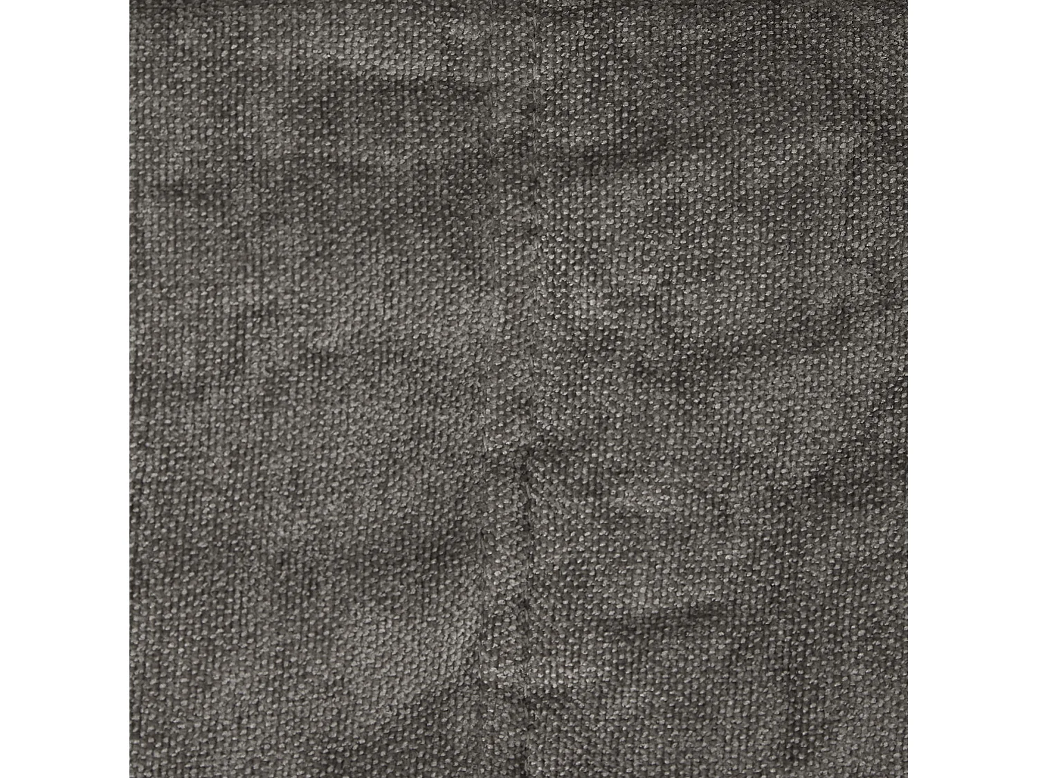 Pouf chauffeuse en tissu chenille garni de mousse extensible, gris - ENZO