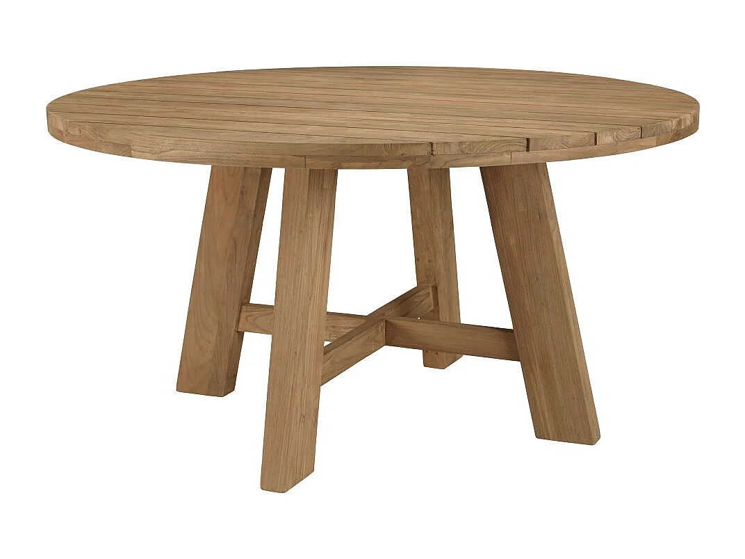 VALERIA - Ensemble de jardin en bois de teck recyclé rotin 6 pers.