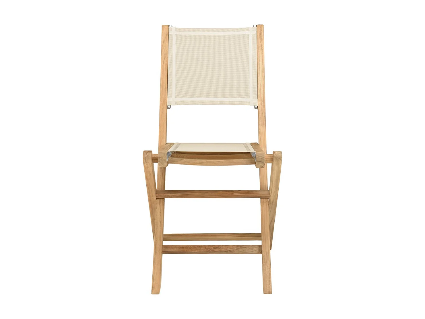 FUN - Ensemble de jardin en bois teck et textilène 8/10 personnes