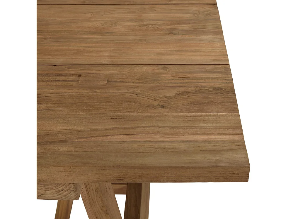 VALERIA - Ensemble de jardin en bois teck de recyclé rotin 6 pers.