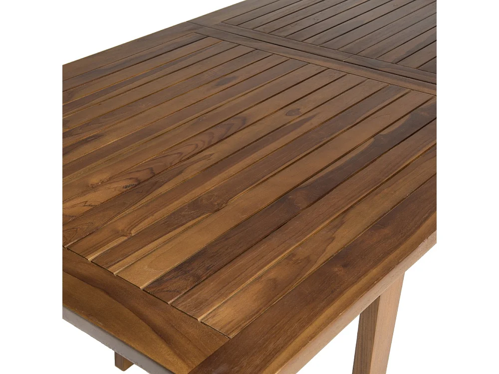 MAEVA - Salon de jardin en bois de teck huilé 8/10 personnes