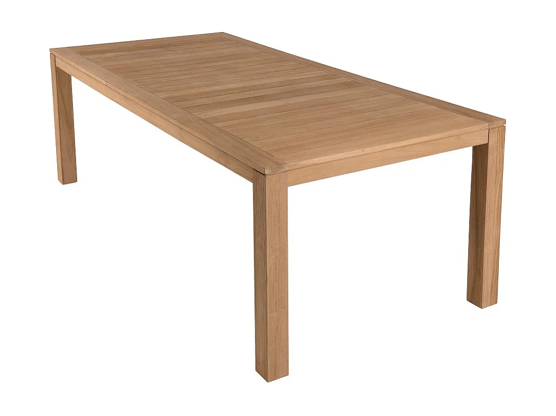 FUN - Ensemble de jardin en bois teck et textilène 8/10 personnes