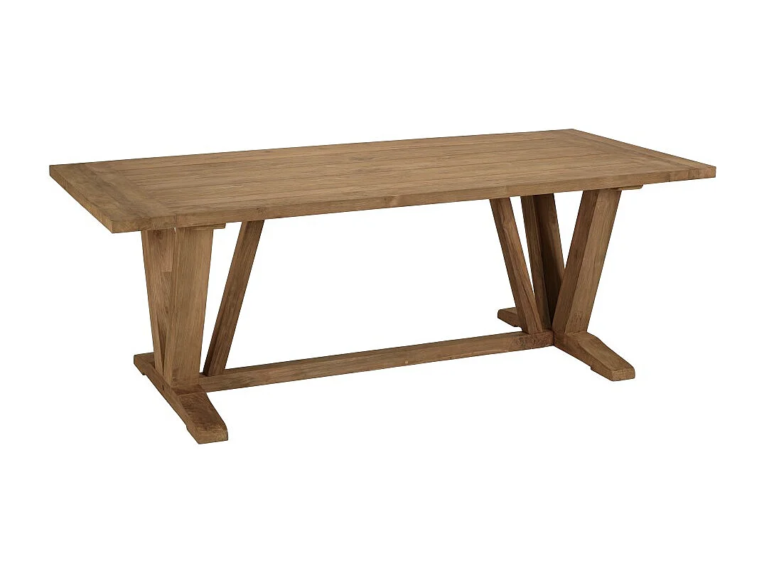 VALERIA - Ensemble de jardin en bois de teck recyclé rotin 6 pers.