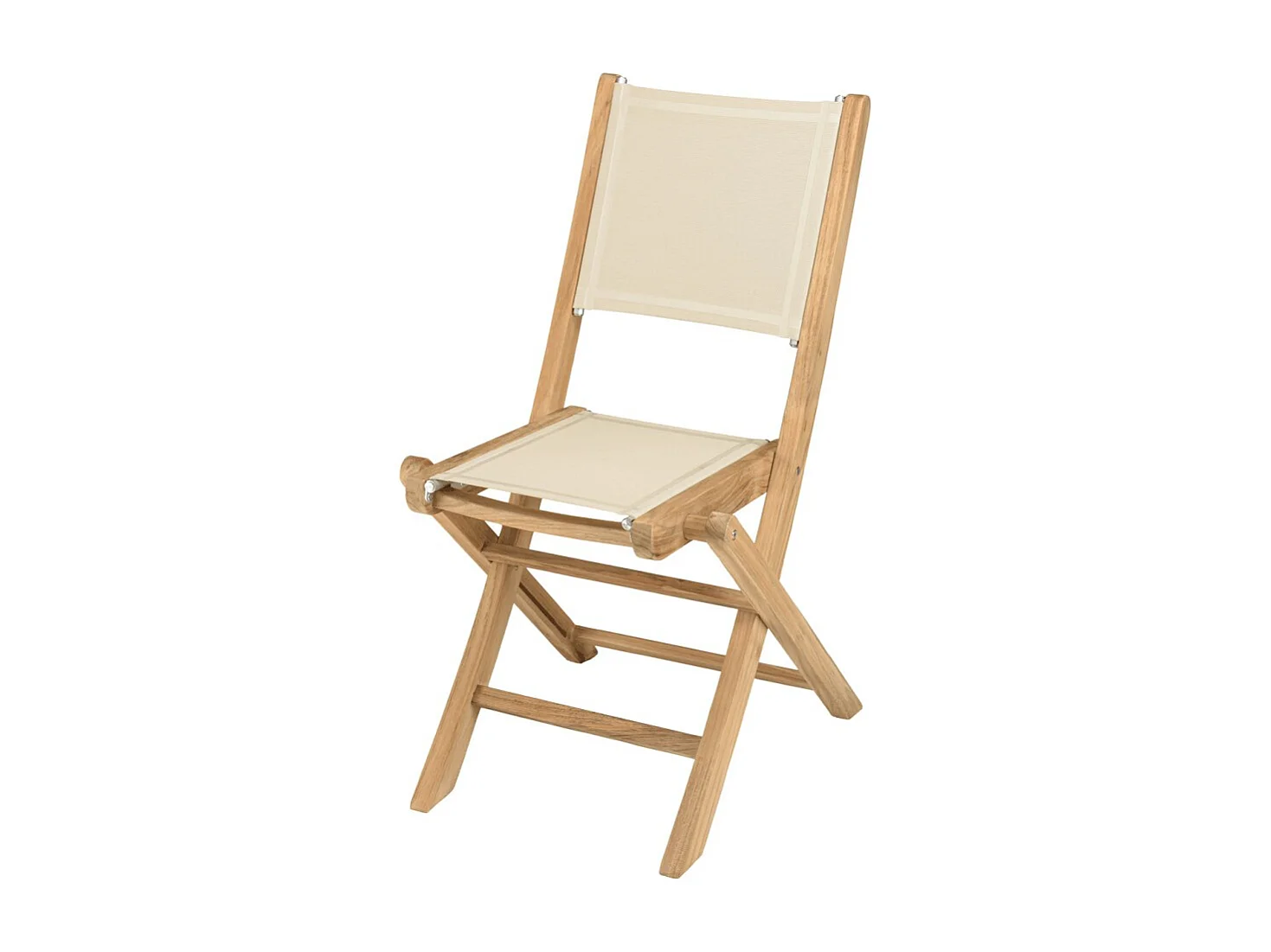 FUN - Ensemble de jardin en bois teck et textilène 10/12 personnes