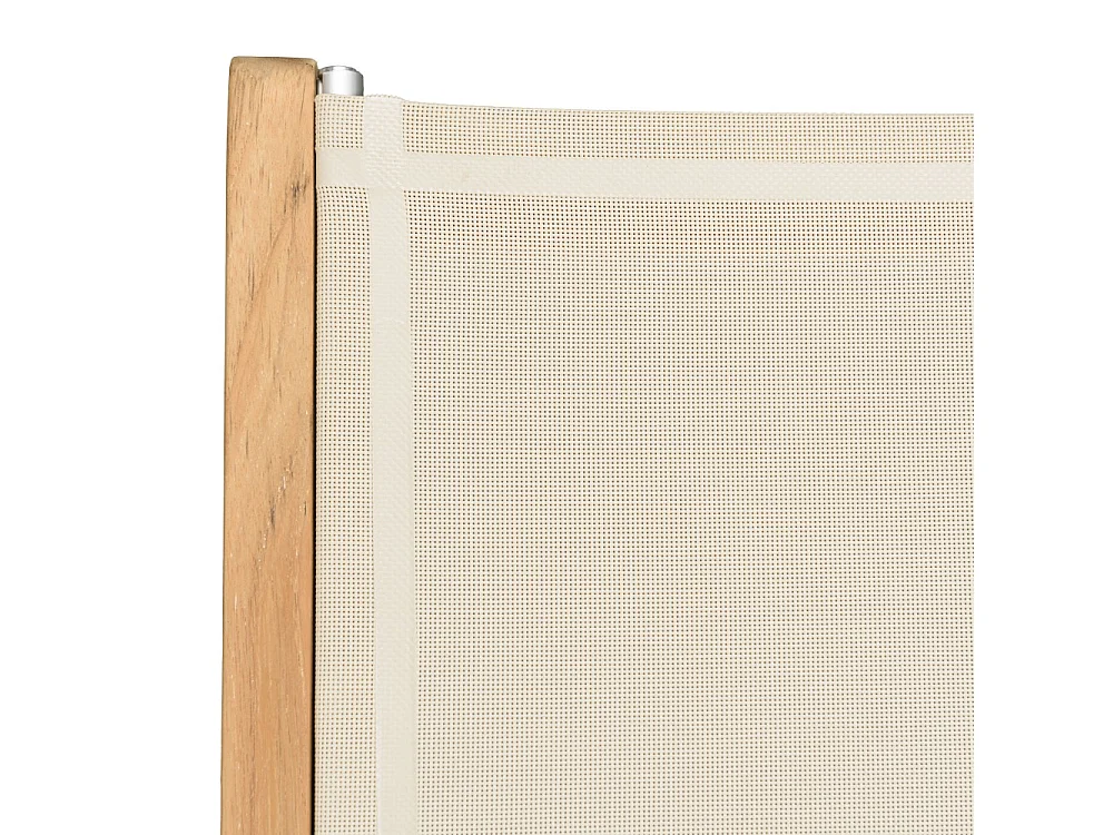 FUN - Ensemble de jardin en bois teck et textilène 8/10 personnes